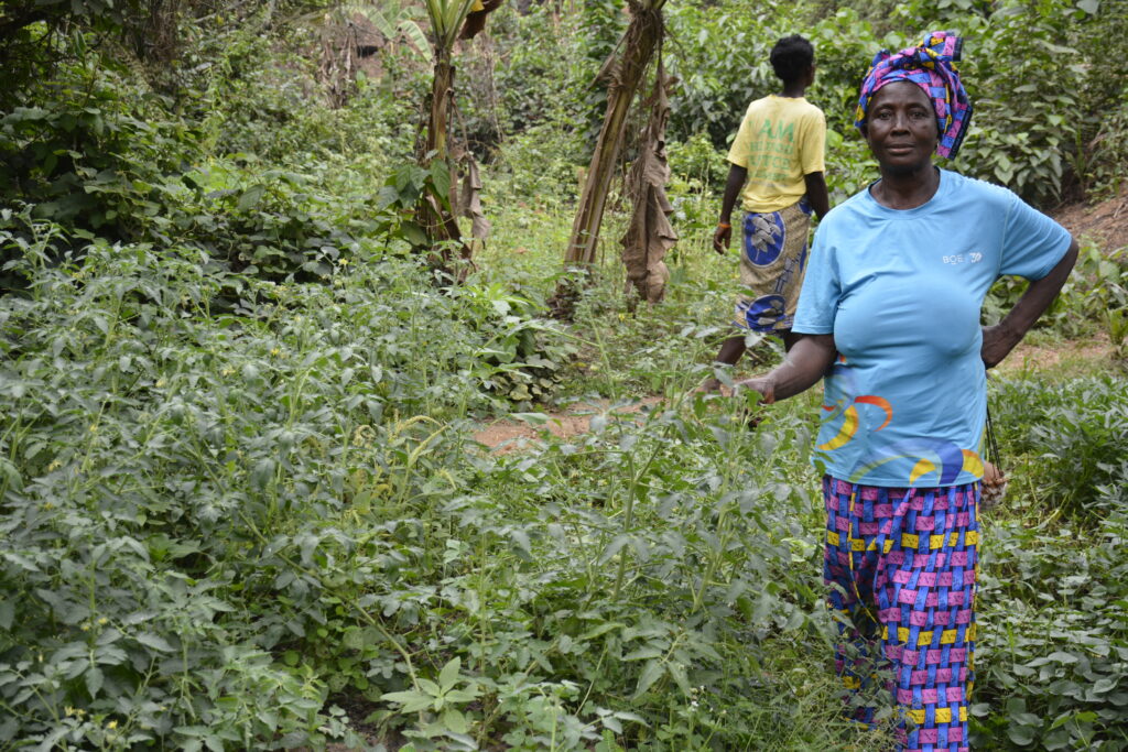 Woman standing in field